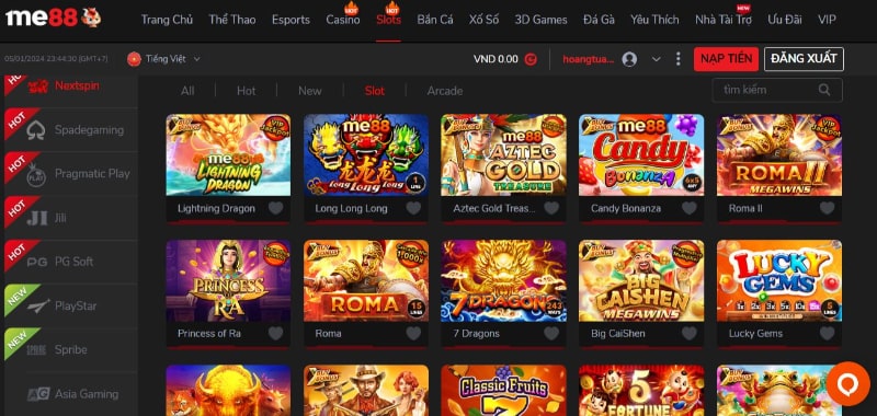 Chuyên mục Slot tại Me88